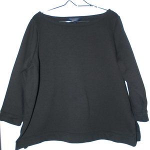 Women's Plus Size RACHEL by Rachel Roy Black Boatneck Active Sweatshirt (2X)